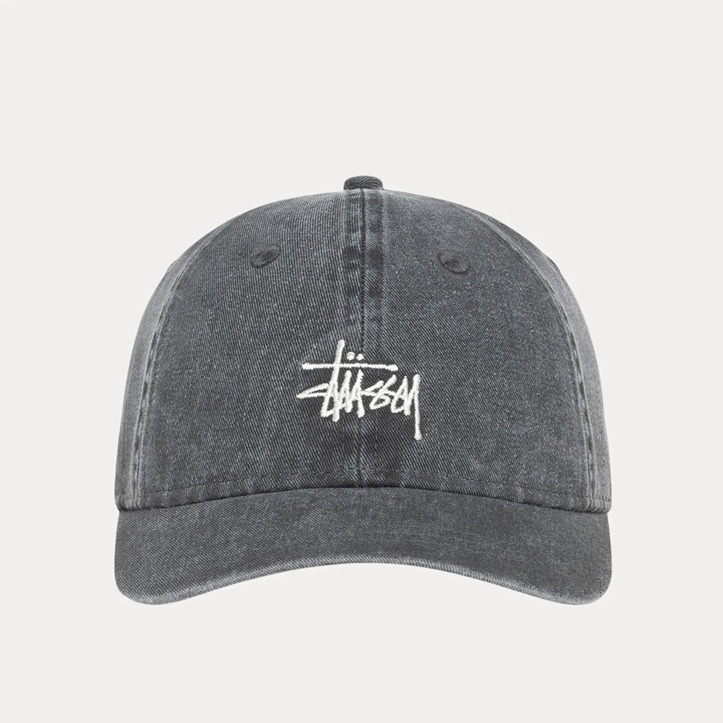 Stussy Basic Washed Low Pro Cap, charcoal - Tiki Room Skateboards - 3
