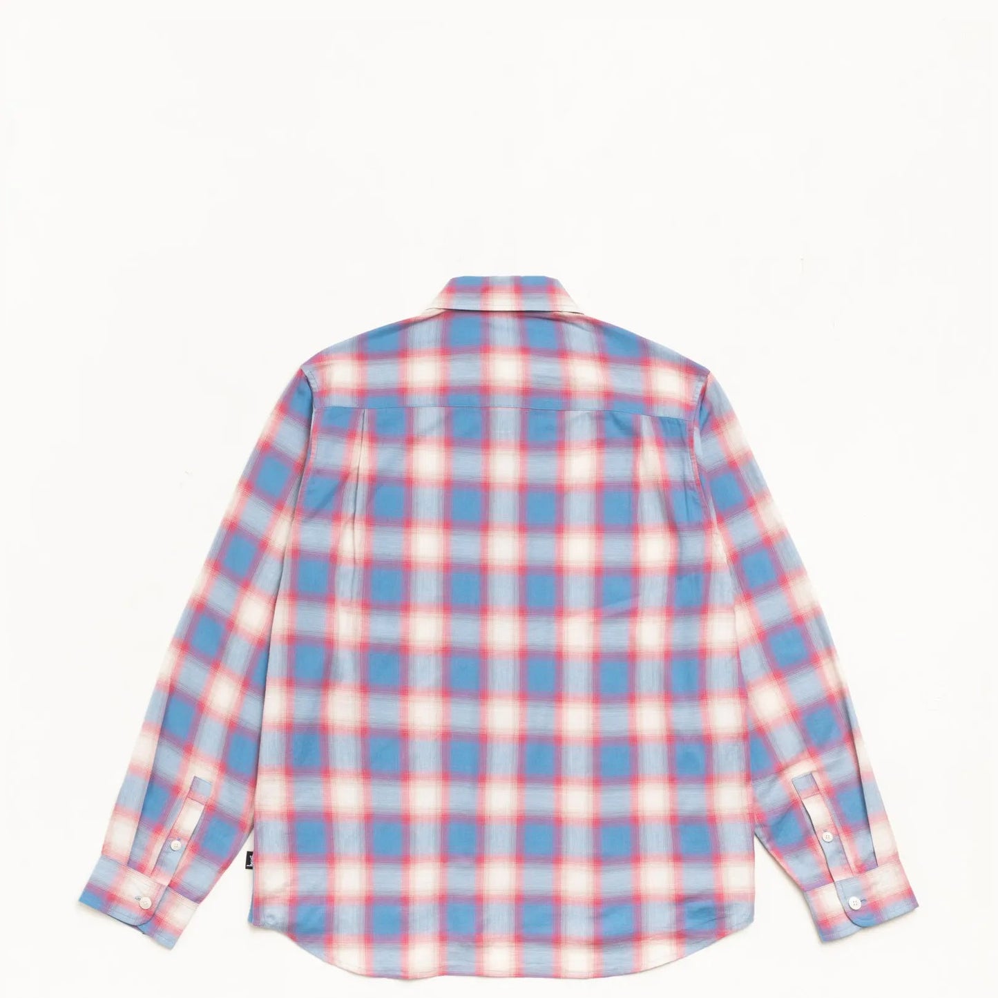 Stussy Beach Ombre Plaid Shirt, blue - Tiki Room Skateboards - 7