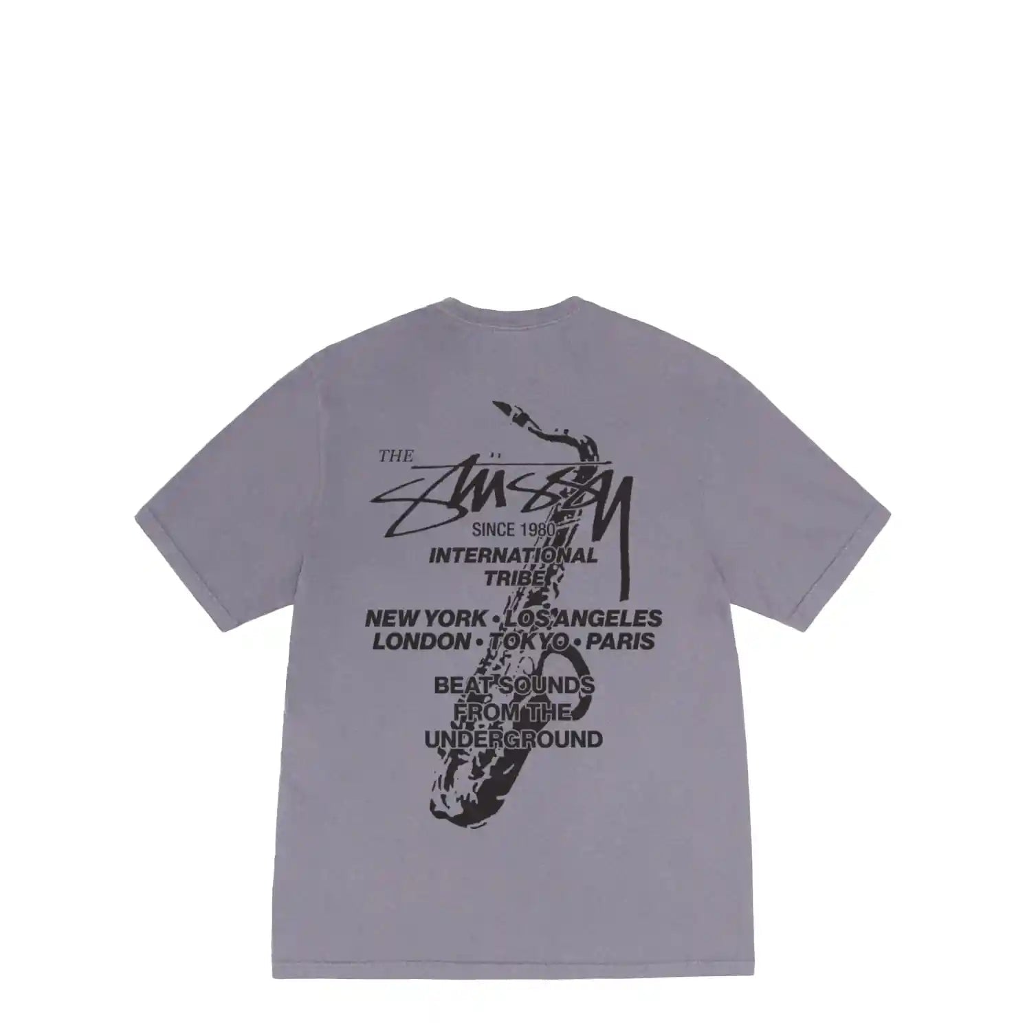 Stussy Beat Sounds Pigment Dyed Tee, shark - Tiki Room Stussy Beat Sounds Pigment Dyed Tee, shark - Tiki Room