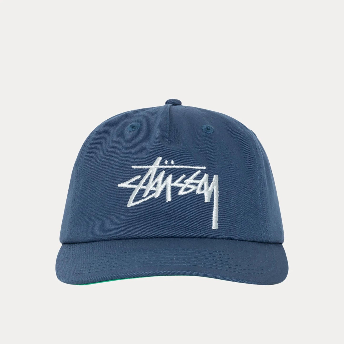 Stussy Big Stock Mid Depth Cap, deep blue - Tiki Room Skateboards - 3