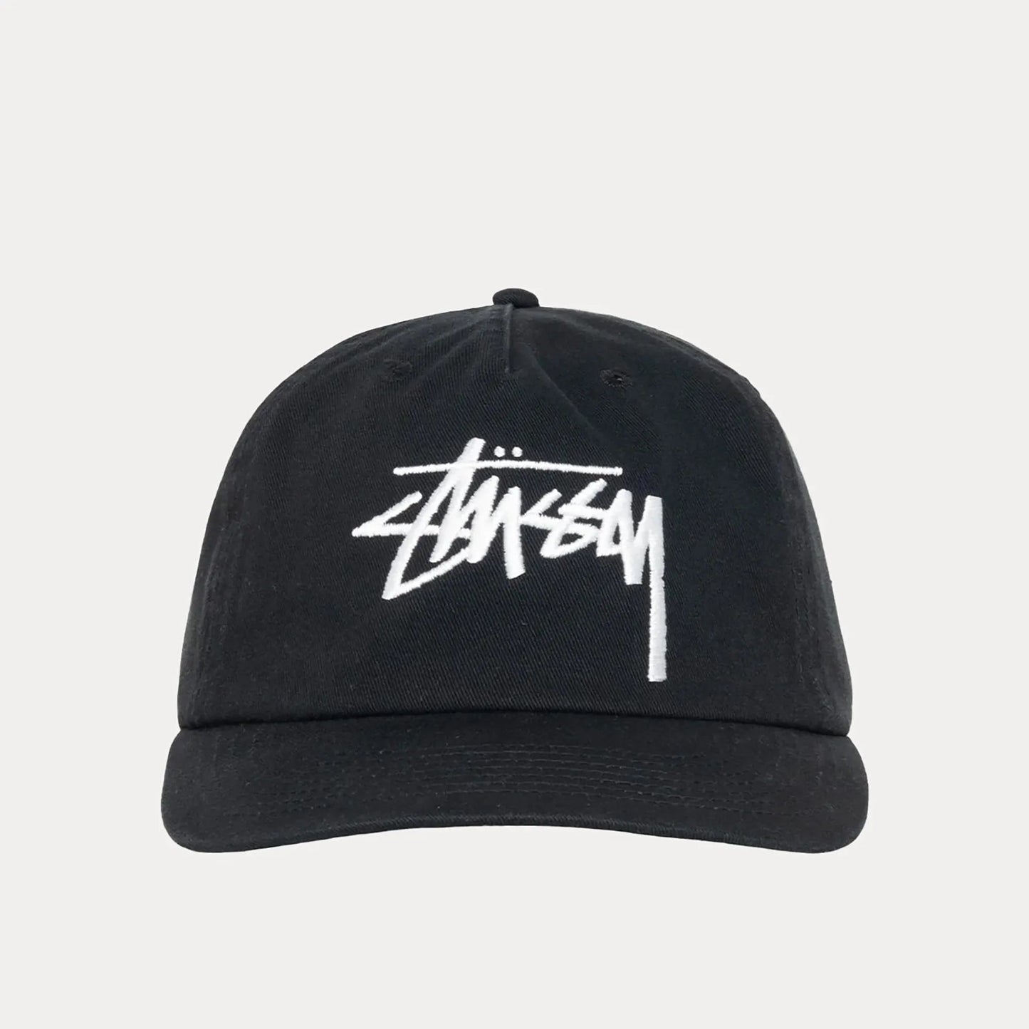 Stussy Big Stock Mid Depth Cap, shadow black - Tiki Room Skateboards - 3