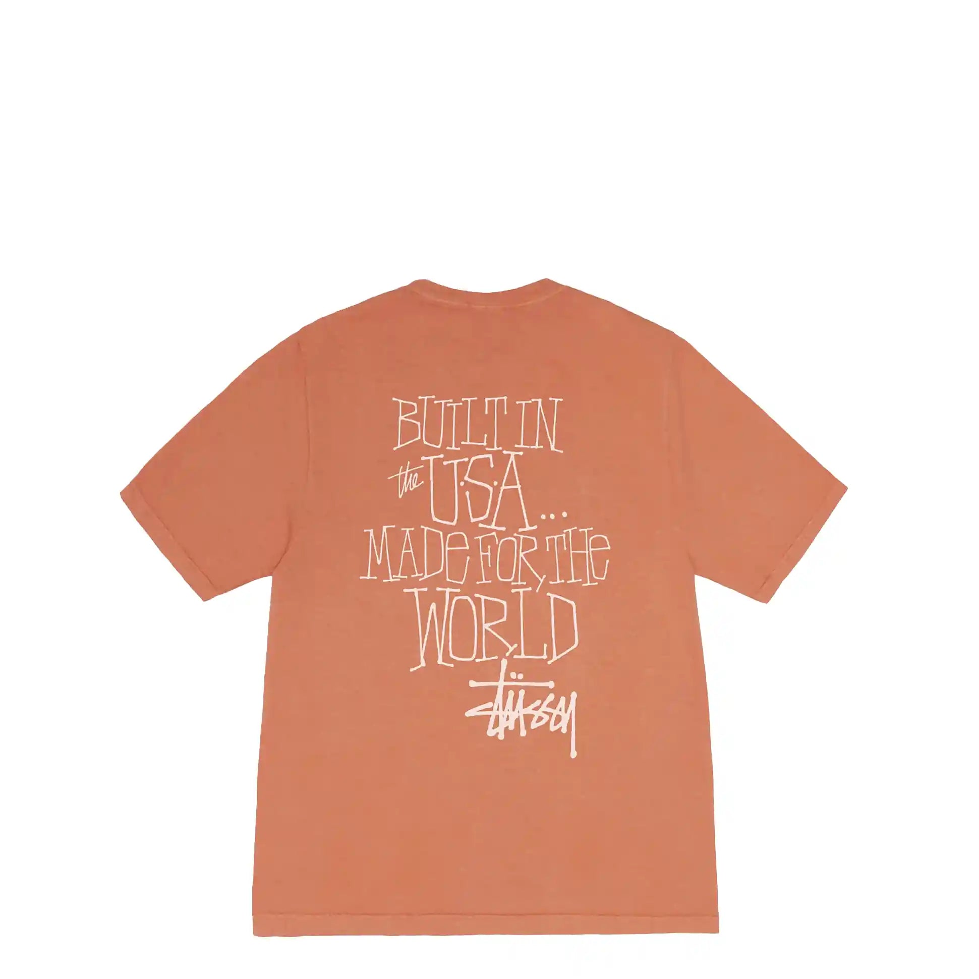 Stussy Built In Usa Pigment Dyed Tee, rust - Tiki Room Skateboards