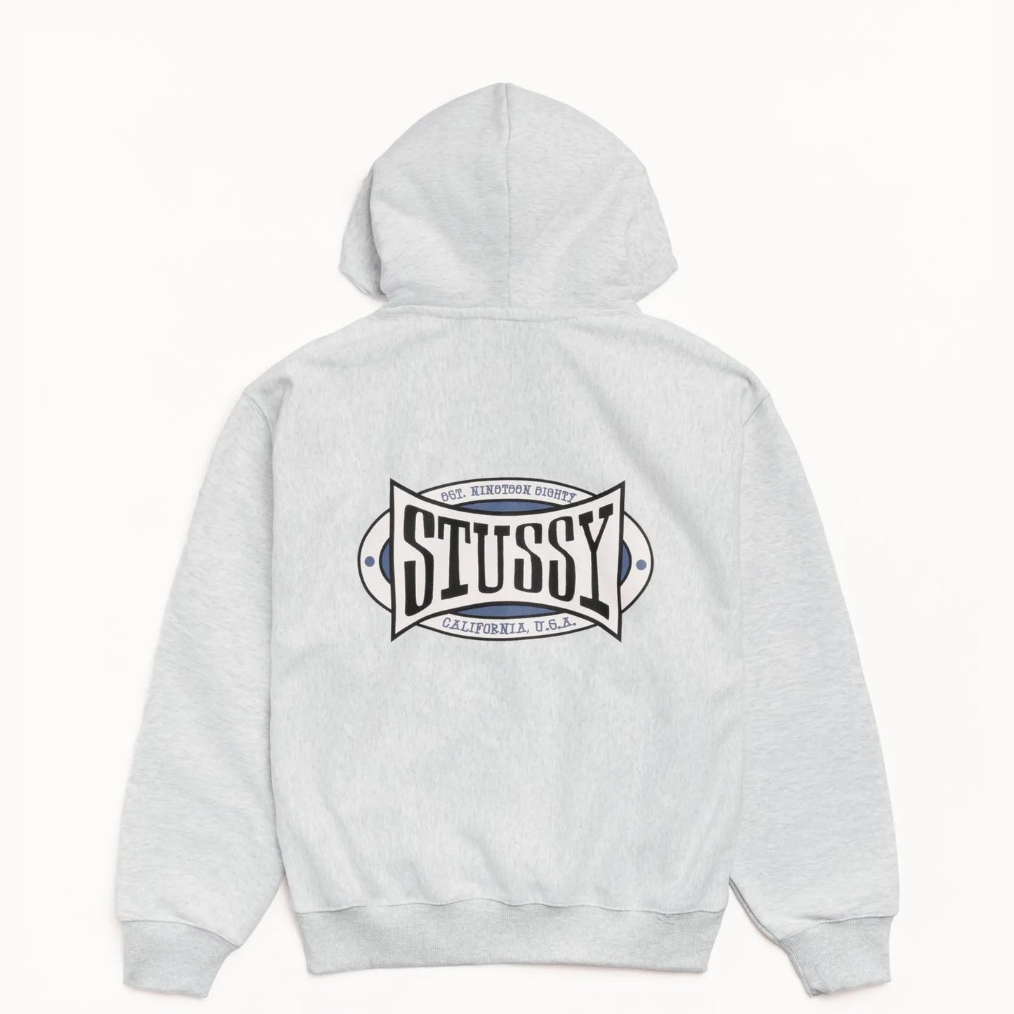 Stussy Champion Oval Zip Hood, ash heather - Tiki Room Skateboards - 2