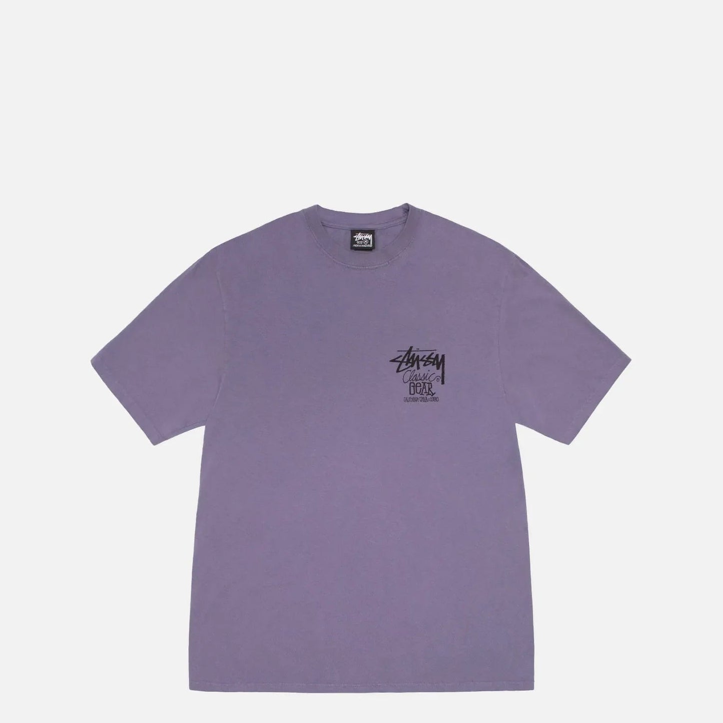 Stussy Classic Gear Pigment Dyed Tee, grape - Tiki Room Skateboards - 2
