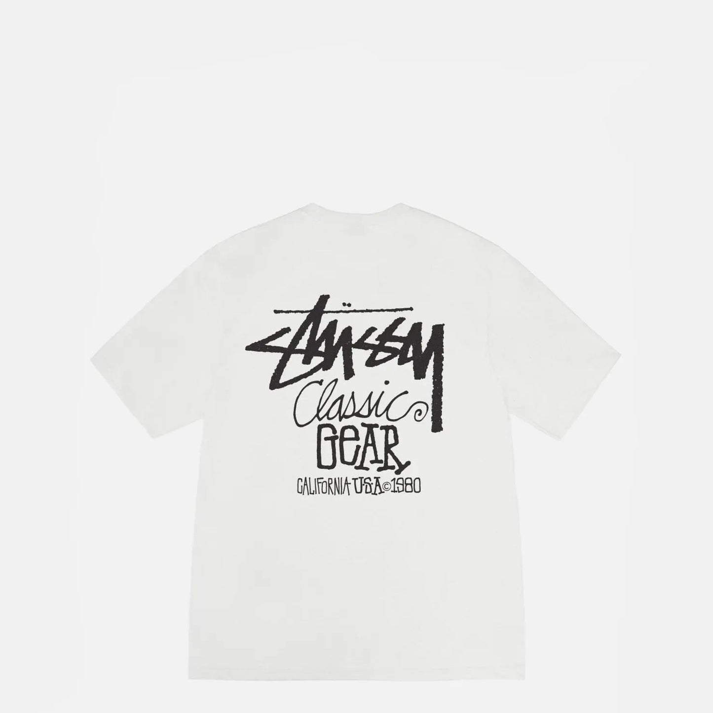 Stussy Classic Gear Pigment Dyed Tee, natural - Tiki Room Skateboards - 2