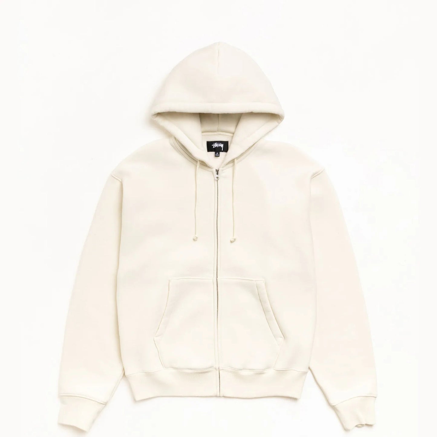 Stussy Cursive Applique Zip Hood, natural - Tiki Room Skateboards - 2