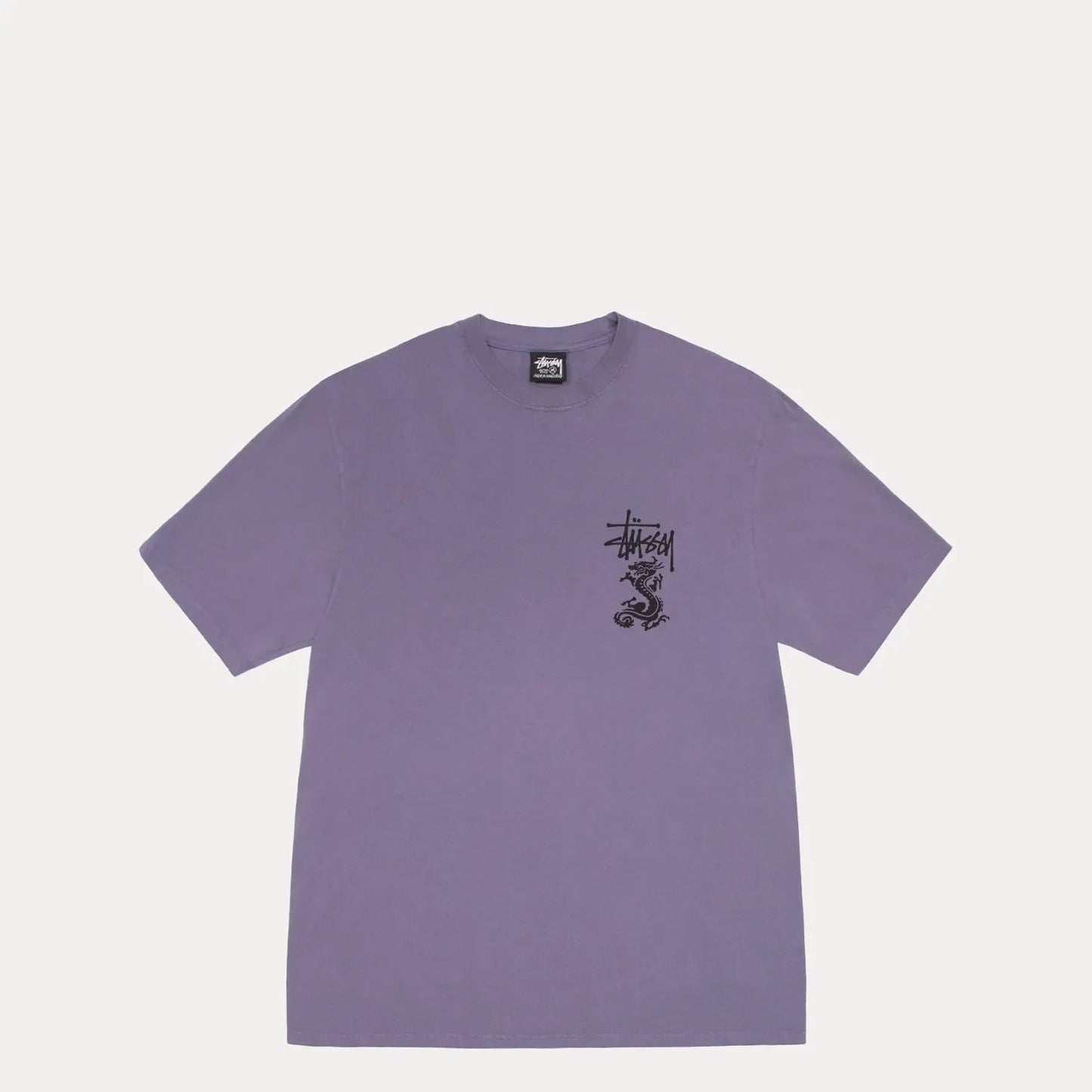 Stussy Double Dragon Pig. Dyed Tee, grape - Tiki Room Skateboards - 2