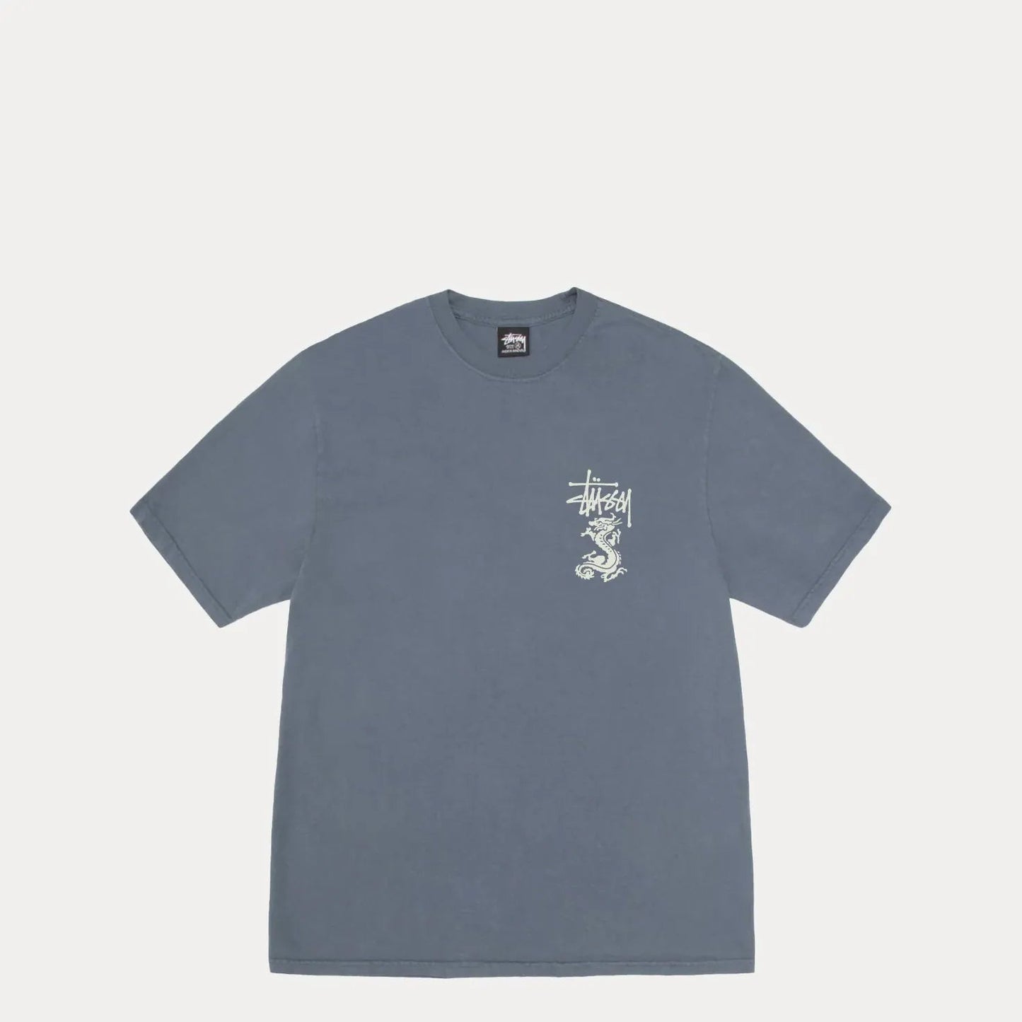 Stussy Double Dragon Pig. Dyed Tee, navy - Tiki Room Skateboards - 2
