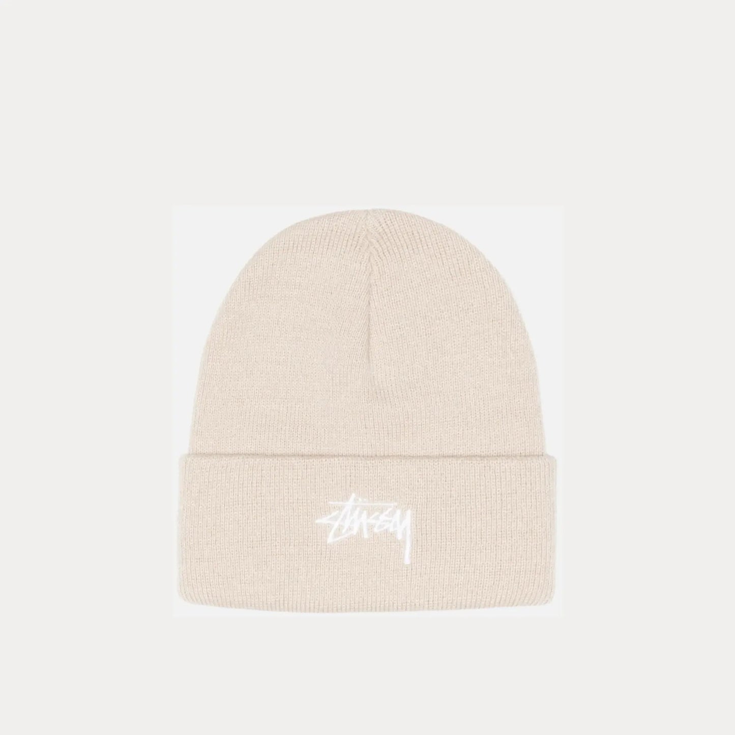 Stussy Stock Cuff Beanie, stone