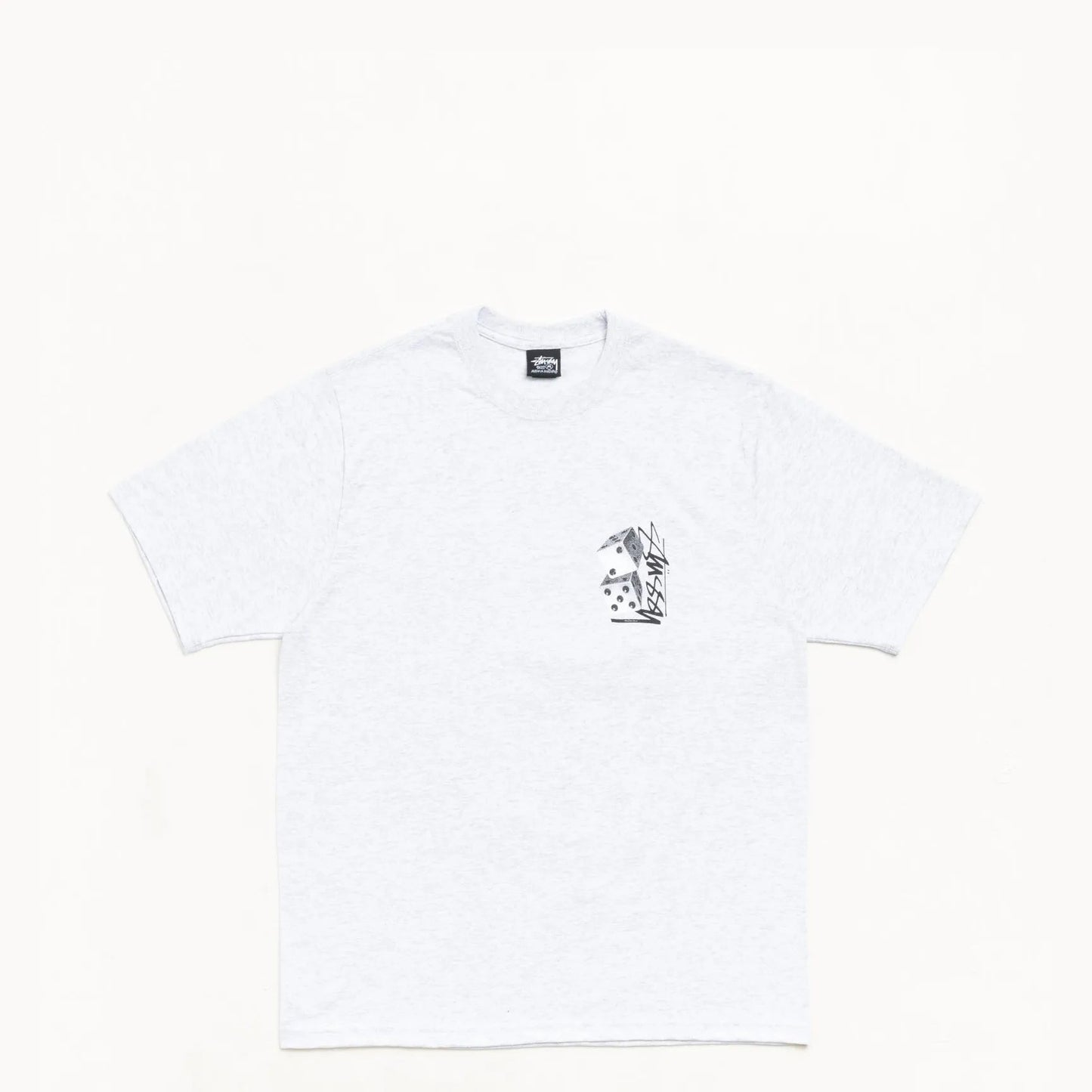 Stussy Tall Dice Tee, ash heather - Tiki Room Skateboards - 2