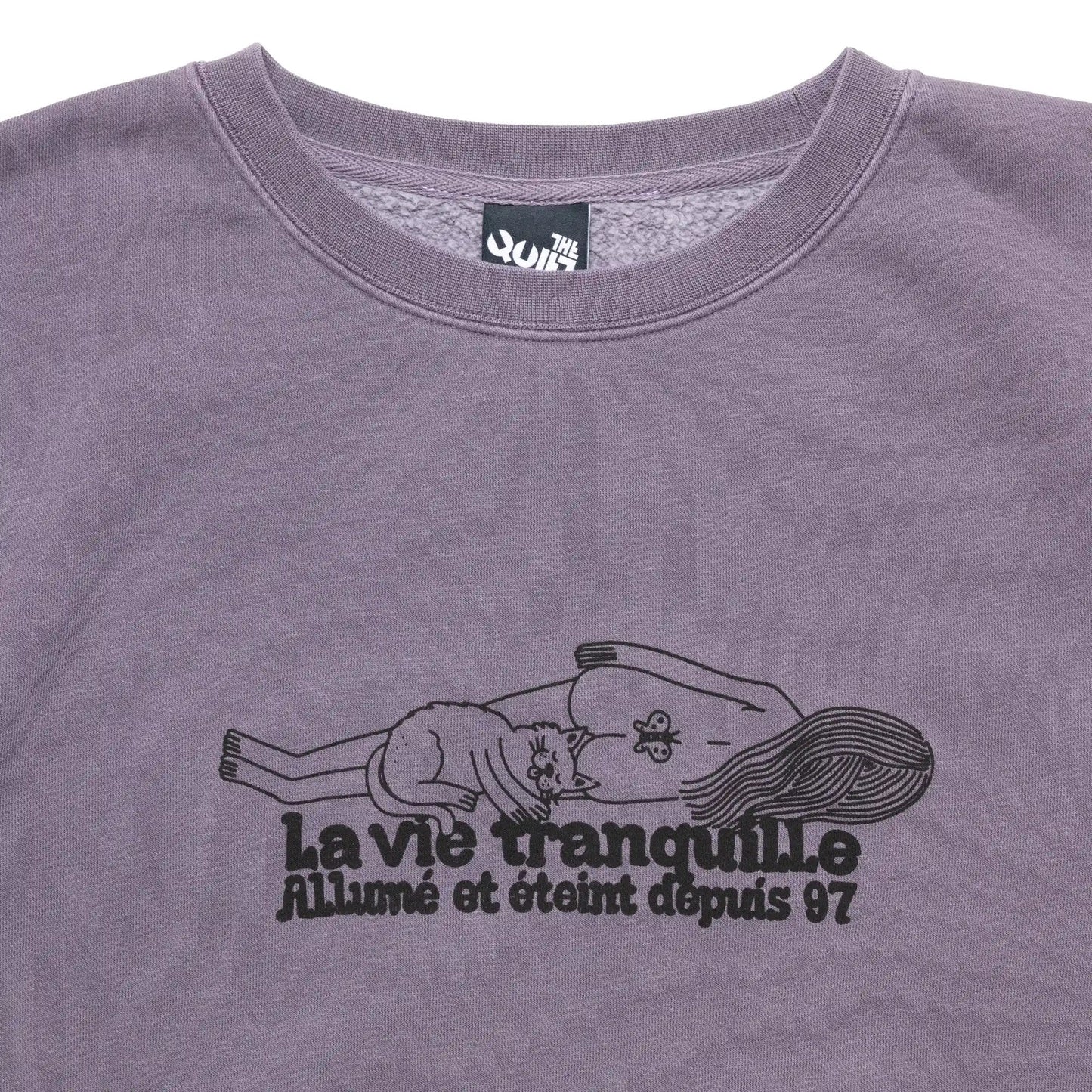 The Quiet Life Howell La Vie Pigment Dyed Crewneck, plum - Tiki Room Skateboards - 2