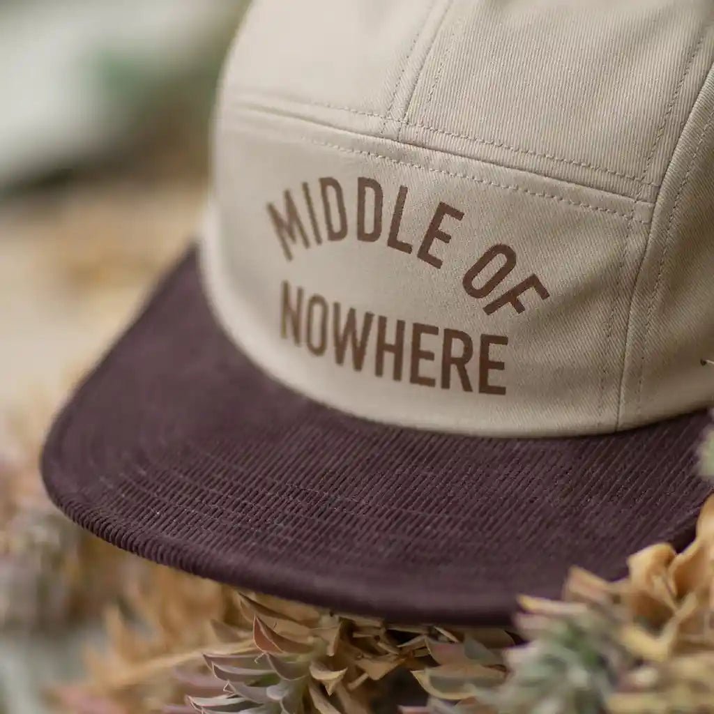 The Quiet Life Middle Of Nowhere 5 Panel Camper Hat, tan - Tiki Room Skateboards - 2