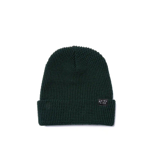 The Quiet Life Waffle Beanie, forest - Tiki Room Skateboards - 1