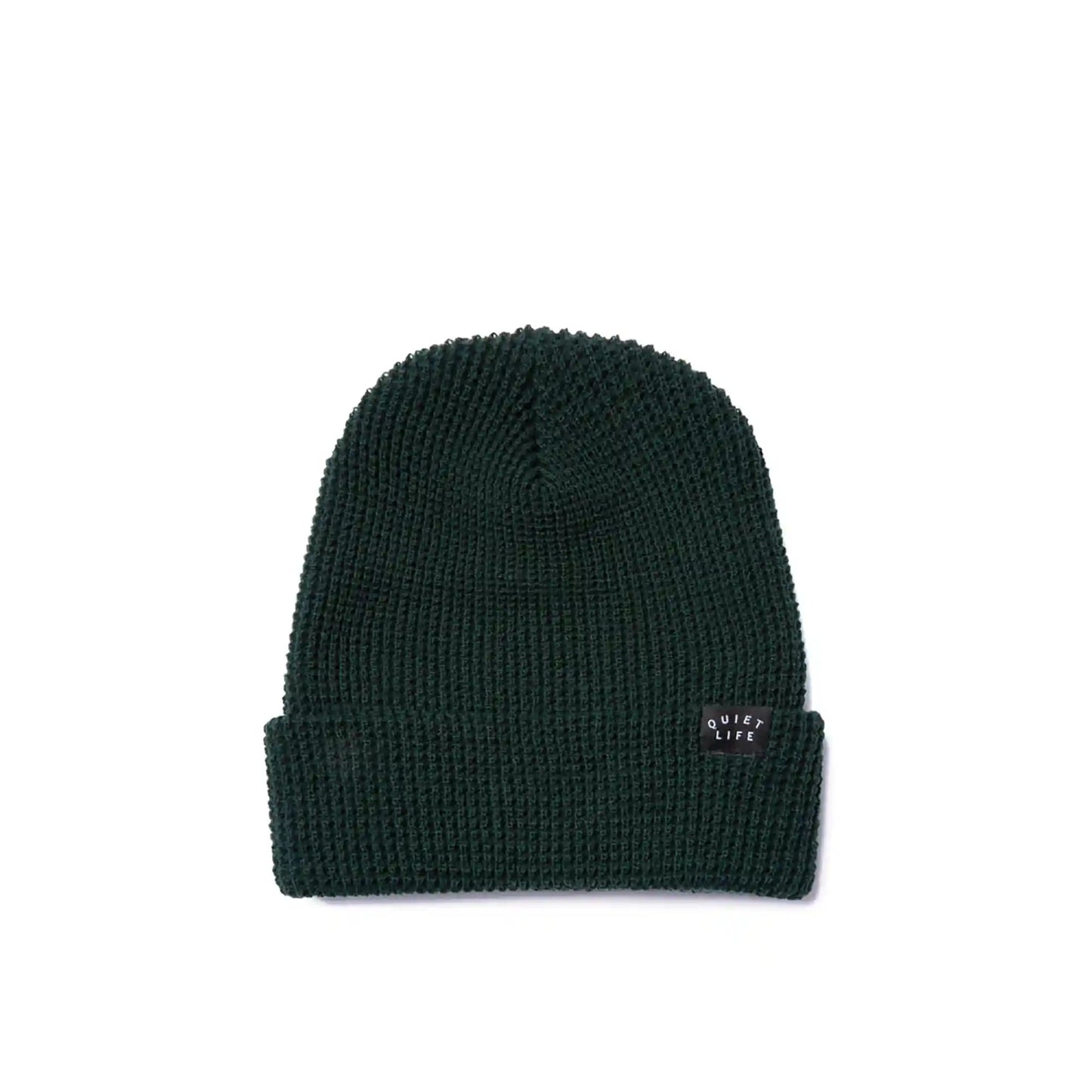 The Quiet Life Waffle Beanie, forest - Tiki Room Skateboards - 1