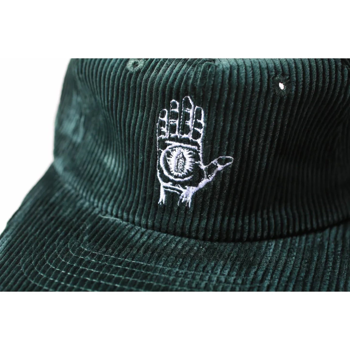 Theories Hand Of Theories Corduroy Strapback Hat, forest green - Tiki Room Skateboards - 4