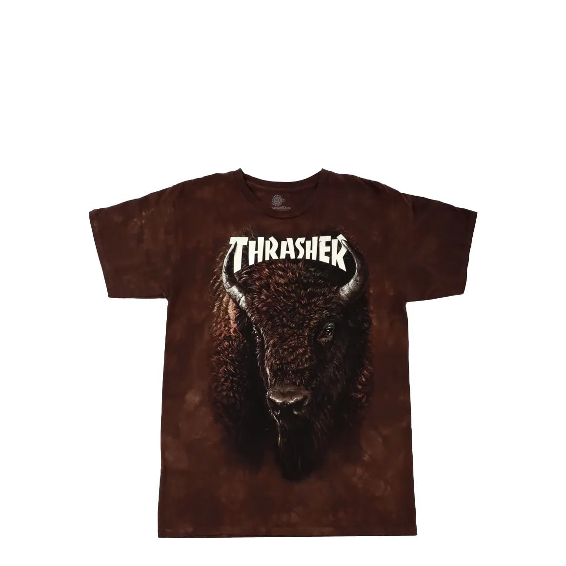 Thrasher X Mountain Co. Bison T-Shirt, brown - Tiki Room Skateboards - 1