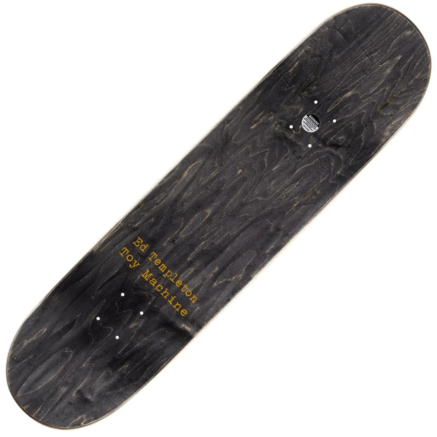 Toy Machine Templeton Charred Cross Deck (8.5”), black stain