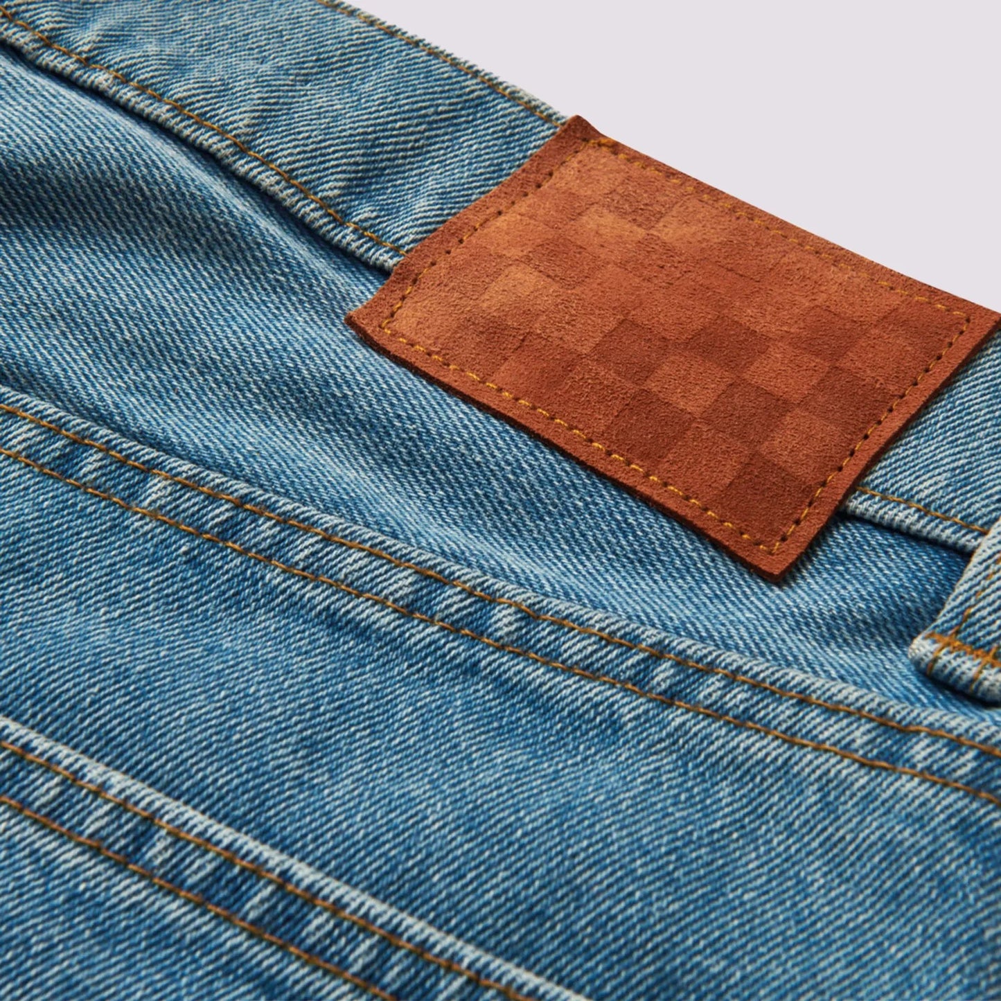 Vans Check - 5 Baggy Denim Short, stonewash blue - Tiki Room Skateboards - 4