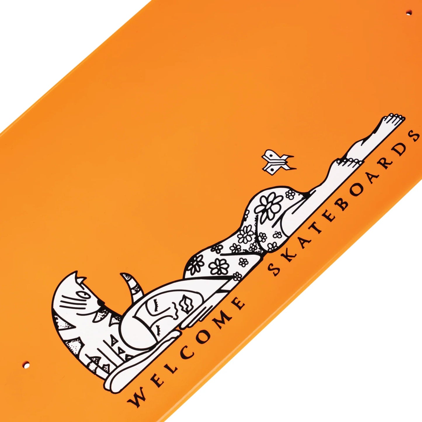 Welcome Love Is Essential Chris Miller Deck (8.75"), orange dip - Tiki Room Skateboards - 4