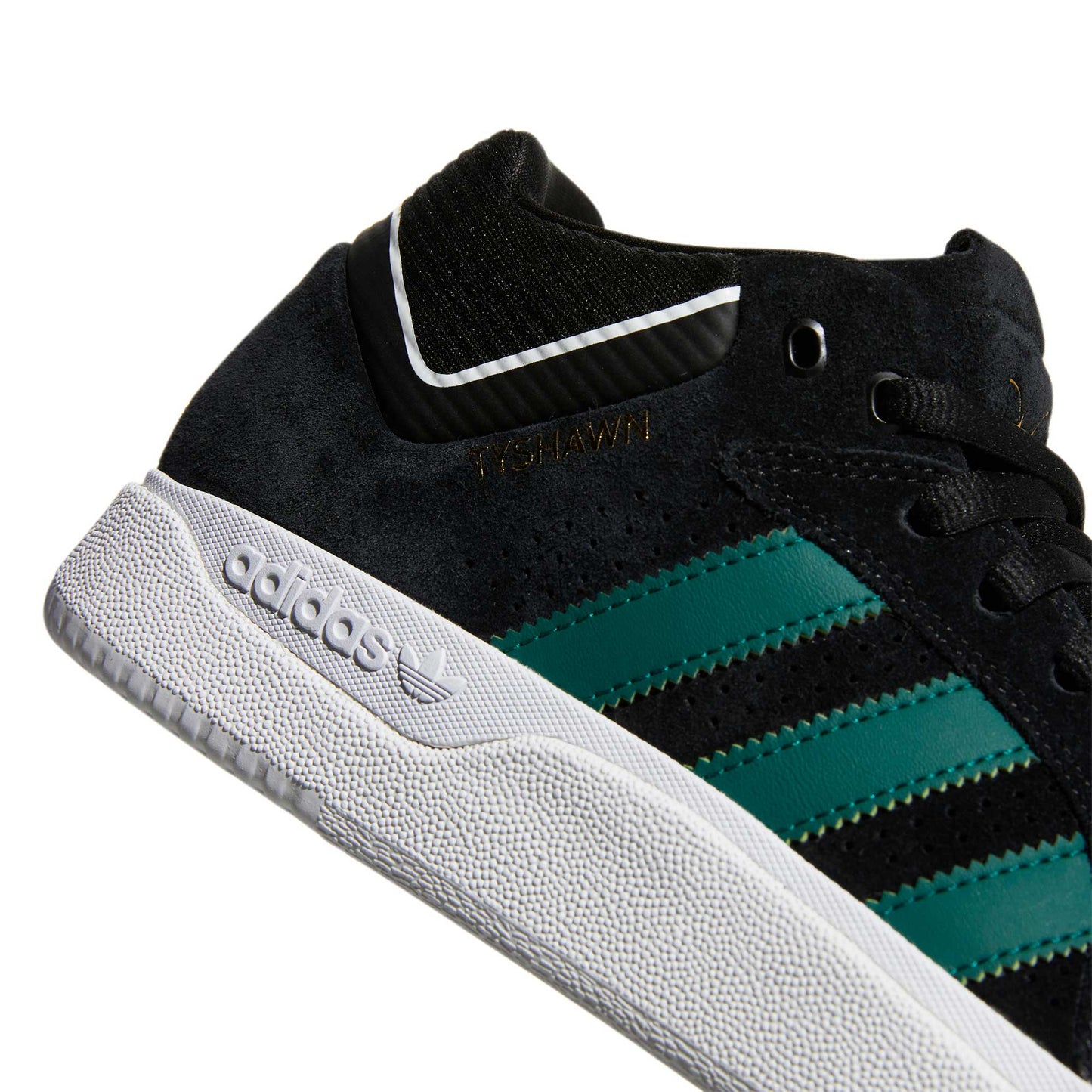Adidas Tyshawn, core black / collegiate green / cloud white - Tiki Room Skateboards - 8