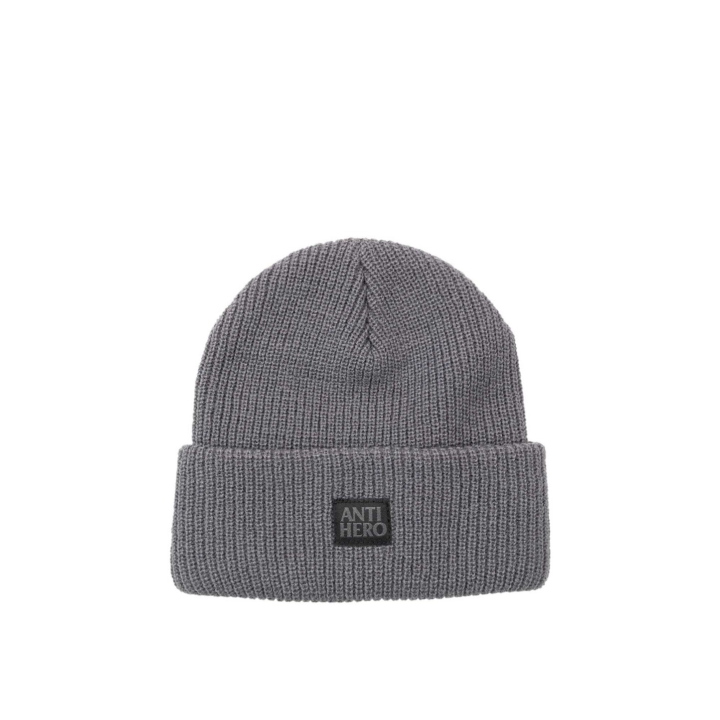 Anti Hero Lil Black Hero Cuff Beanie, charcoal/black - Tiki Room Skateboards - 1
