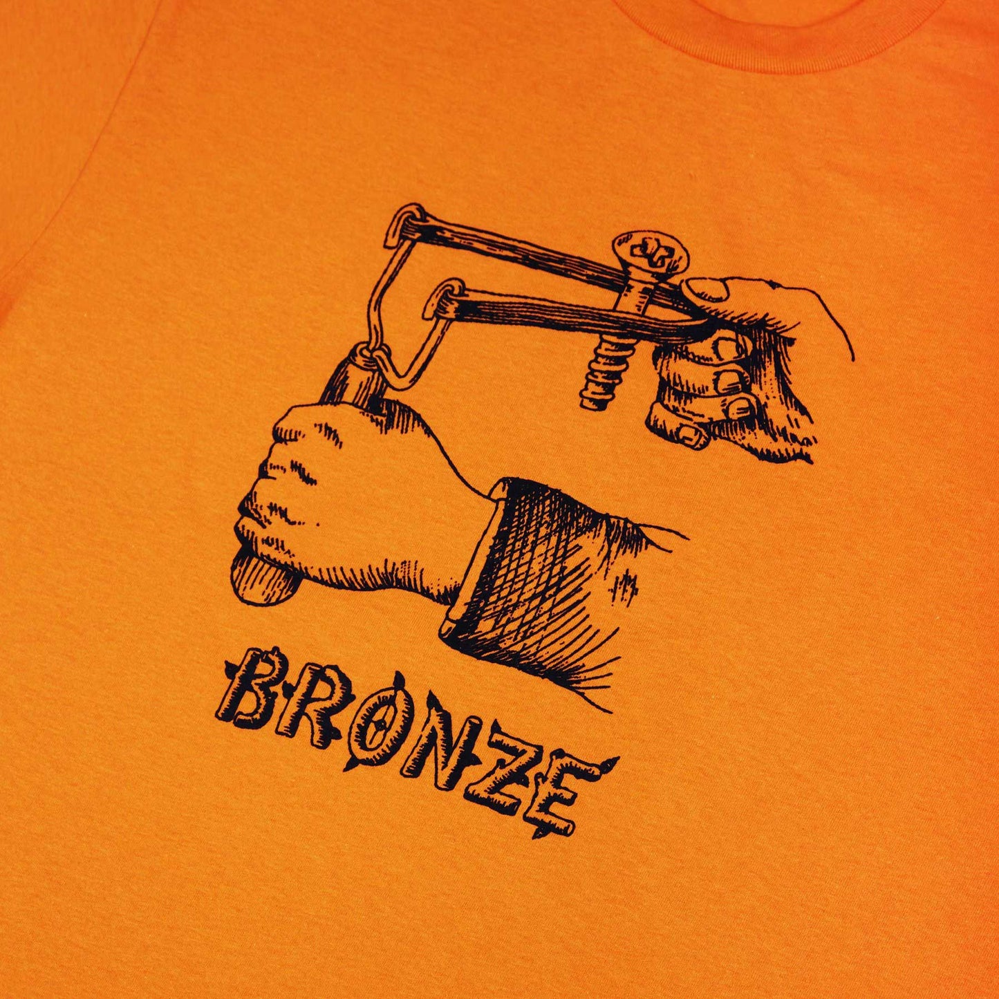 Bronze Slingshot Tee, orange - Tiki Room Skateboards - 2