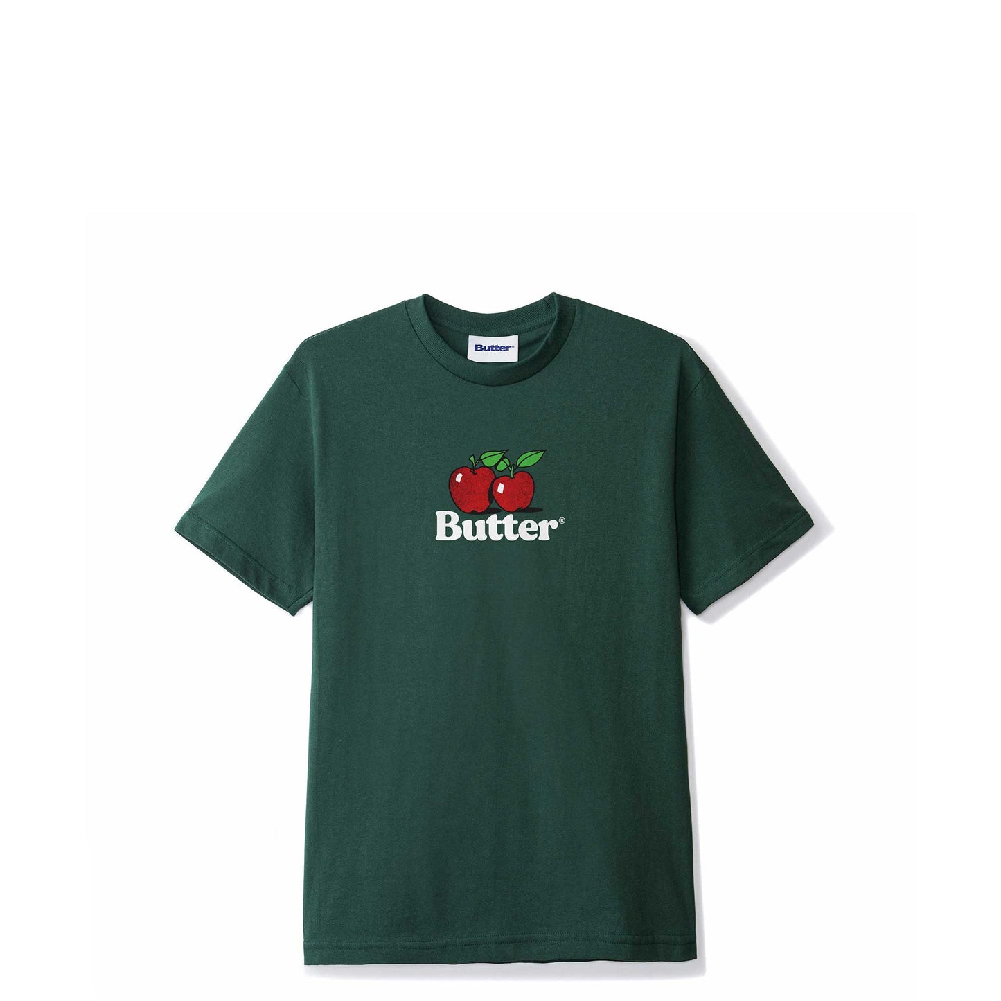 Butter Apples Logo Tee, dark forest - Tiki Room Skateboards - 1