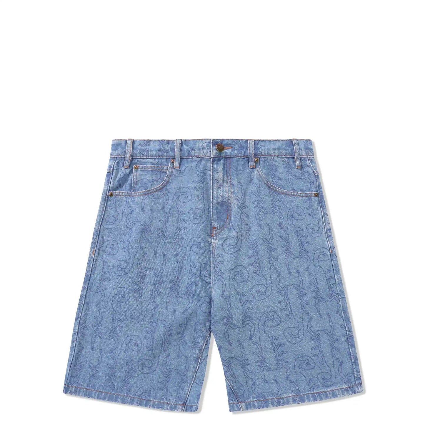 Butter Goods Scorpion Denim Shorts, washed indigo - Tiki Room Skateboards - 2