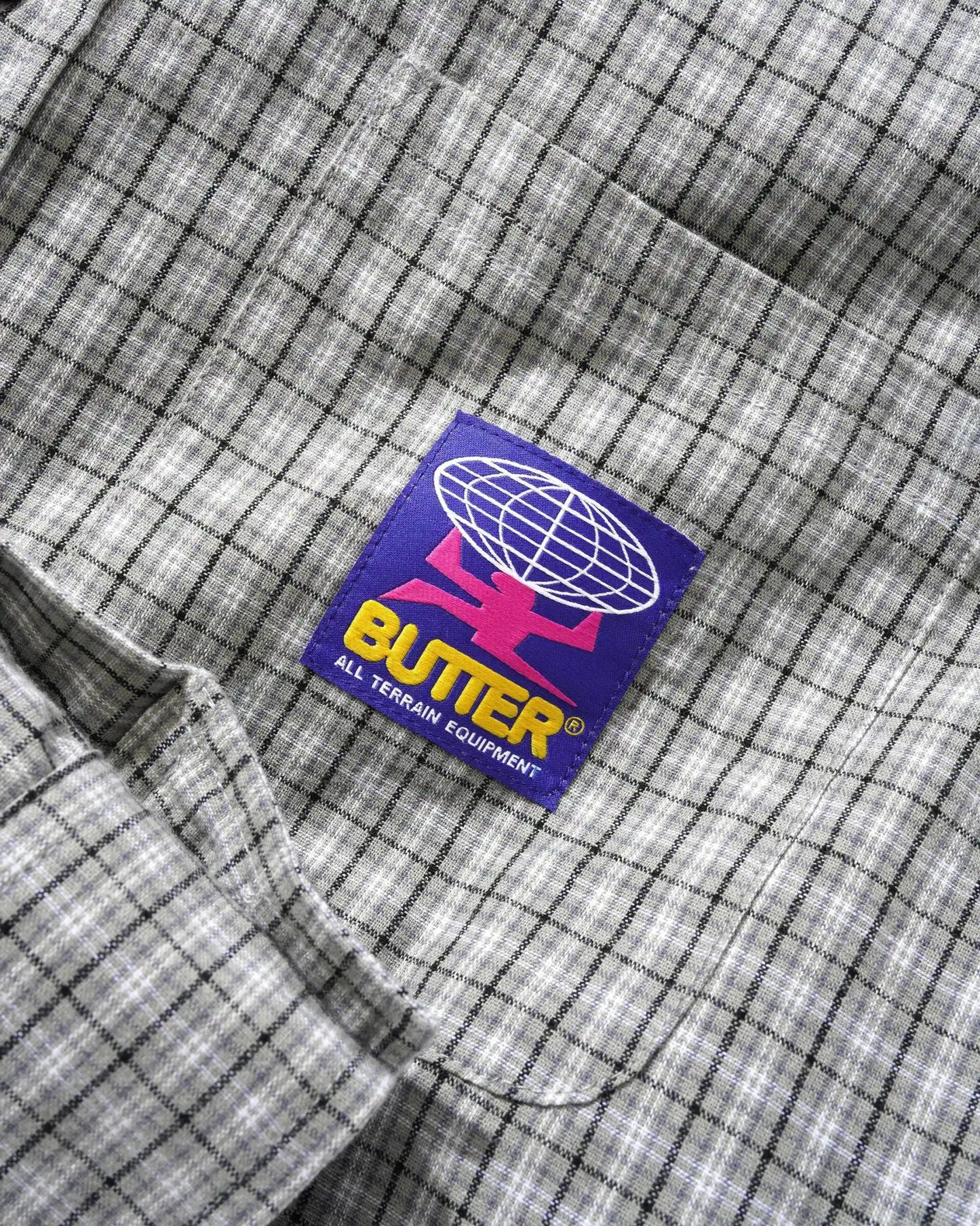 Butter Goods Terrain Long Sleeve Shirt, grey / black - Tiki Room Skateboards - 2