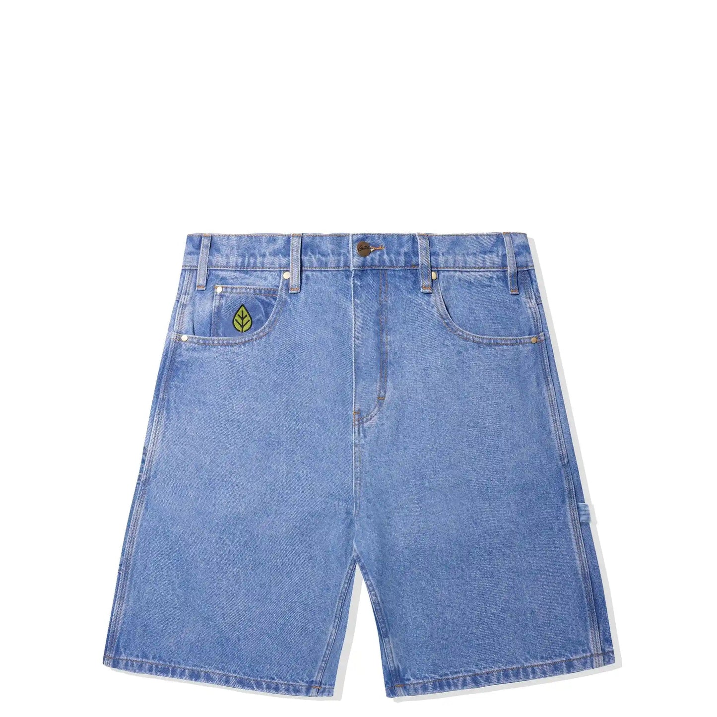 Butter Goods Weathergear Heavy Weight Denim Shorts, washed indigo - Tiki Room Skateboards - 2