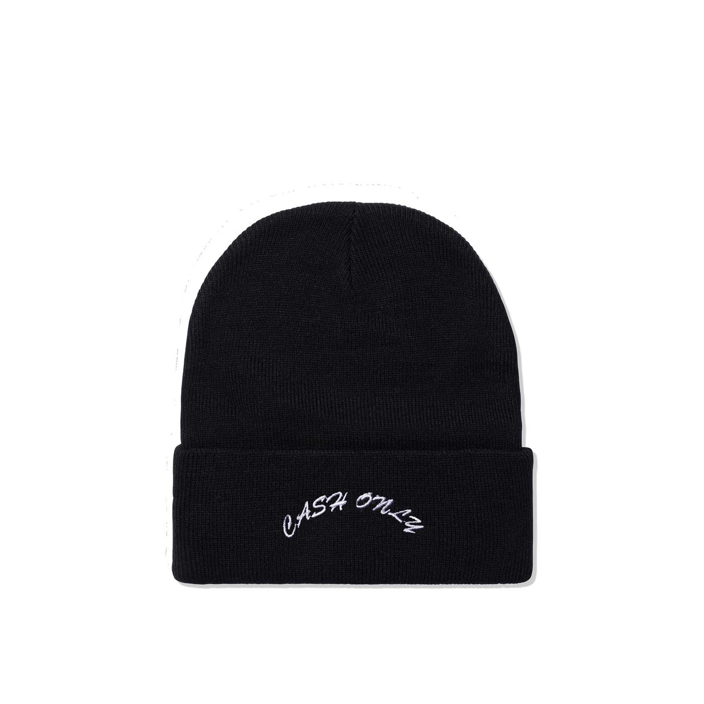 Cash Only Logo Beanie, black - Tiki Room Skateboards - 1