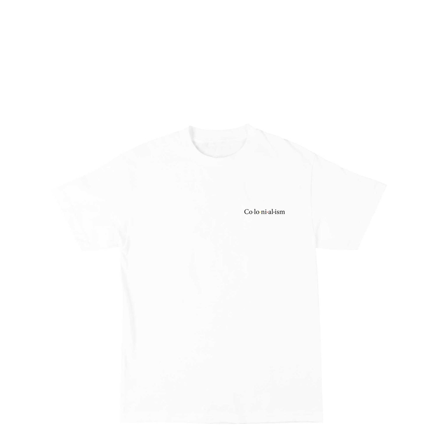 Colonialism Syllable tee, White - Tiki Room Skateboards - 2