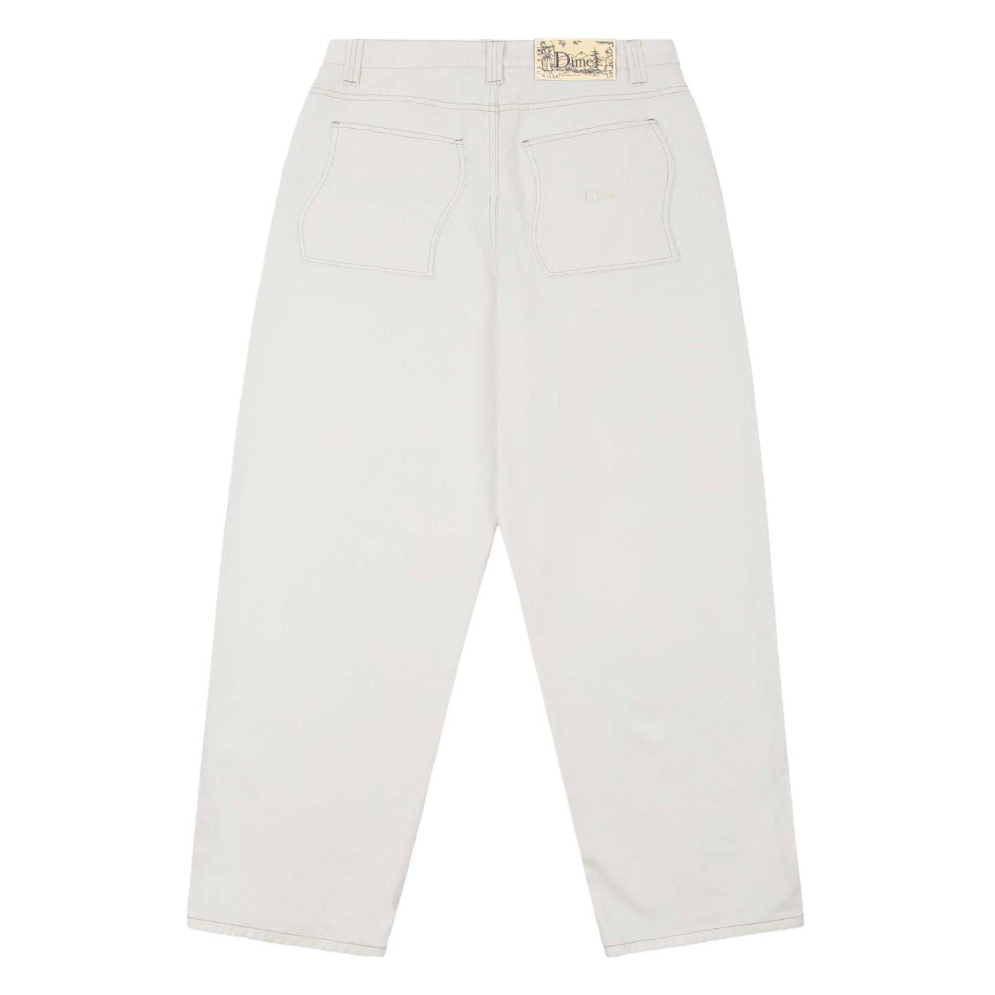 Dime Baggy Denim Pants, off-white - Tiki Room Skateboards - 2