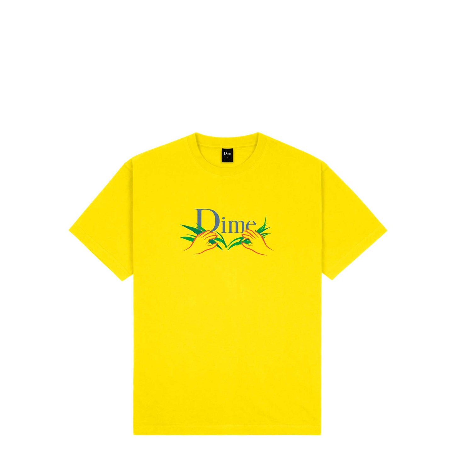 Dime Classic Grass T-shirt, yellow - Tiki Room Skateboards - 1