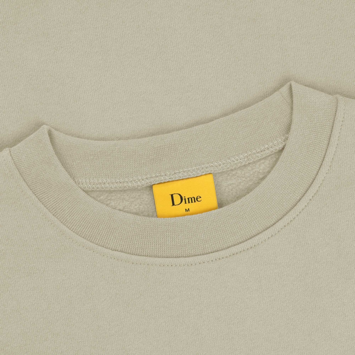 Dime Classic Small Logo Crewneck, fog - Tiki Room Skateboards - 2