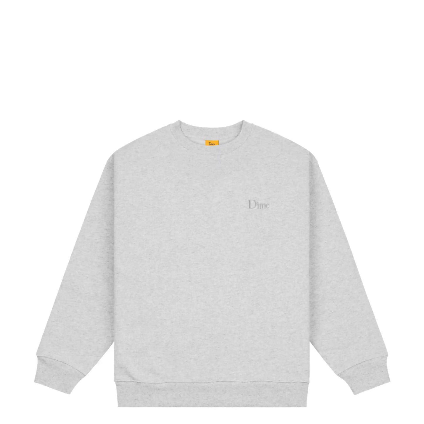 Dime Classic Small Logo Crewneck, heather gray