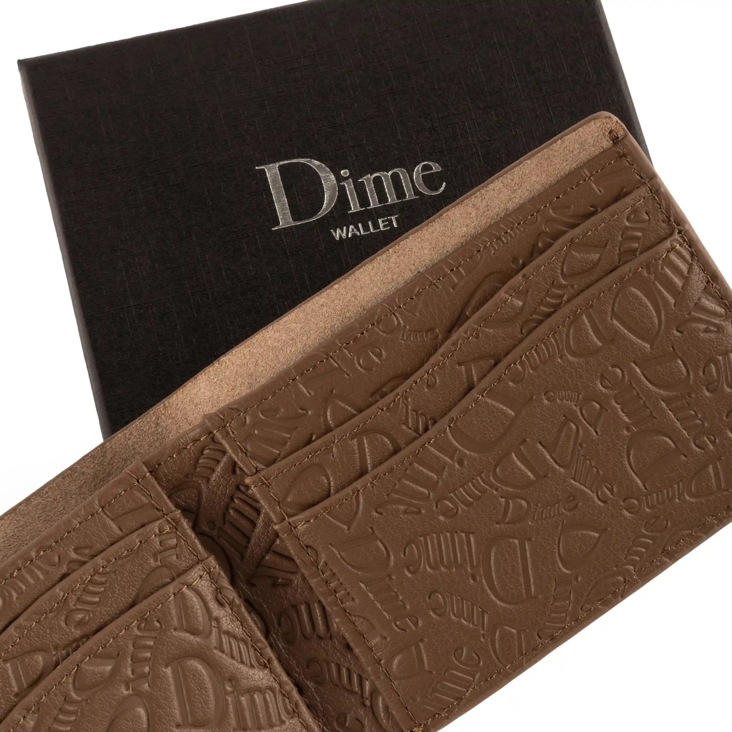 Dime Haha Leather Wallet, walnut - Tiki Room Skateboards - 2