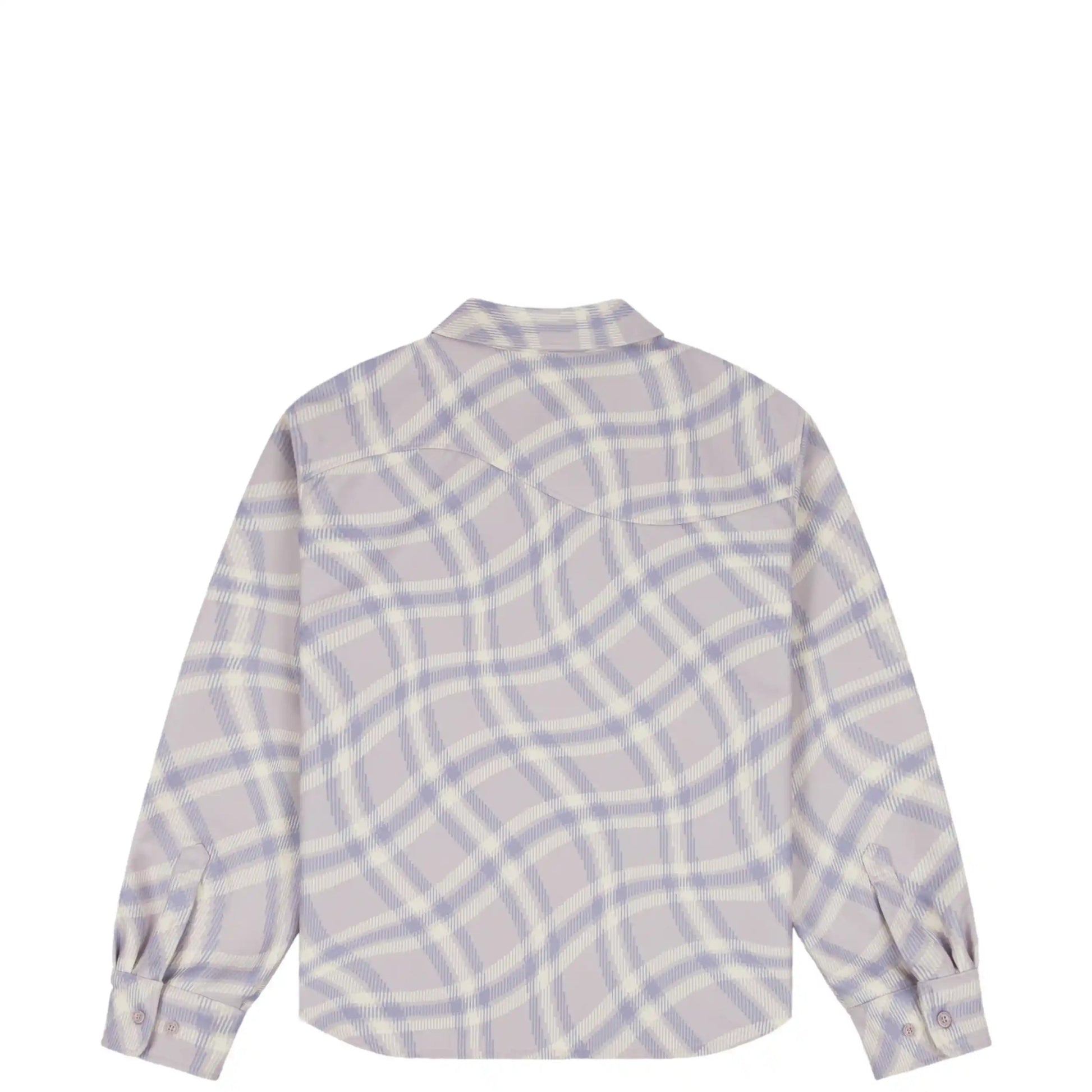 Dime Plaid Fleece Shirt, lilac gray - Tiki Room Skateboards - 2