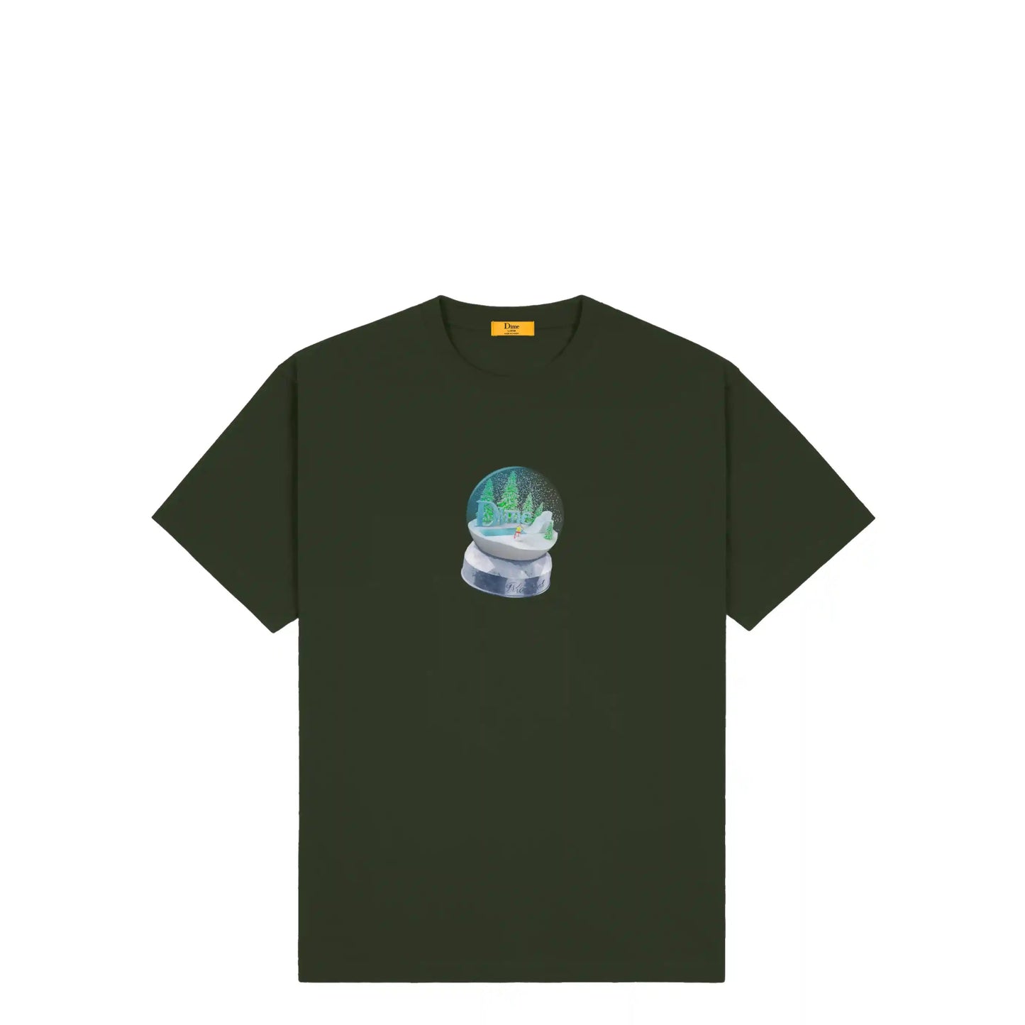 Dime Snow Globe T-Shirt, forest green