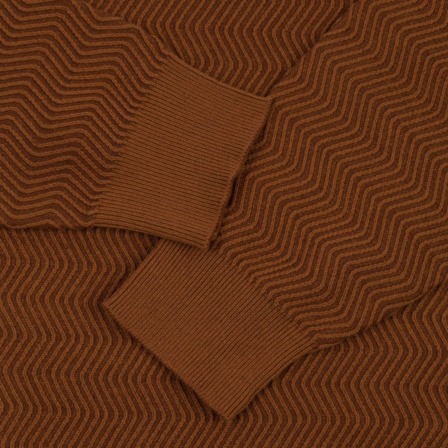 Dime Wave Cable Knit Sweater, raw sienna - Tiki Room Skateboards - 5