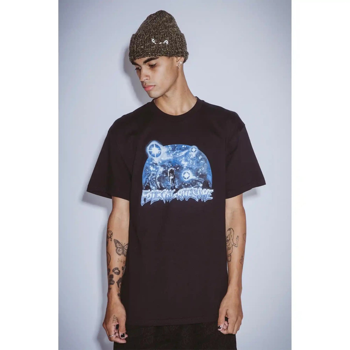 Fucking Awesome Space Man Tee, black - Tiki Room Skateboards - 3