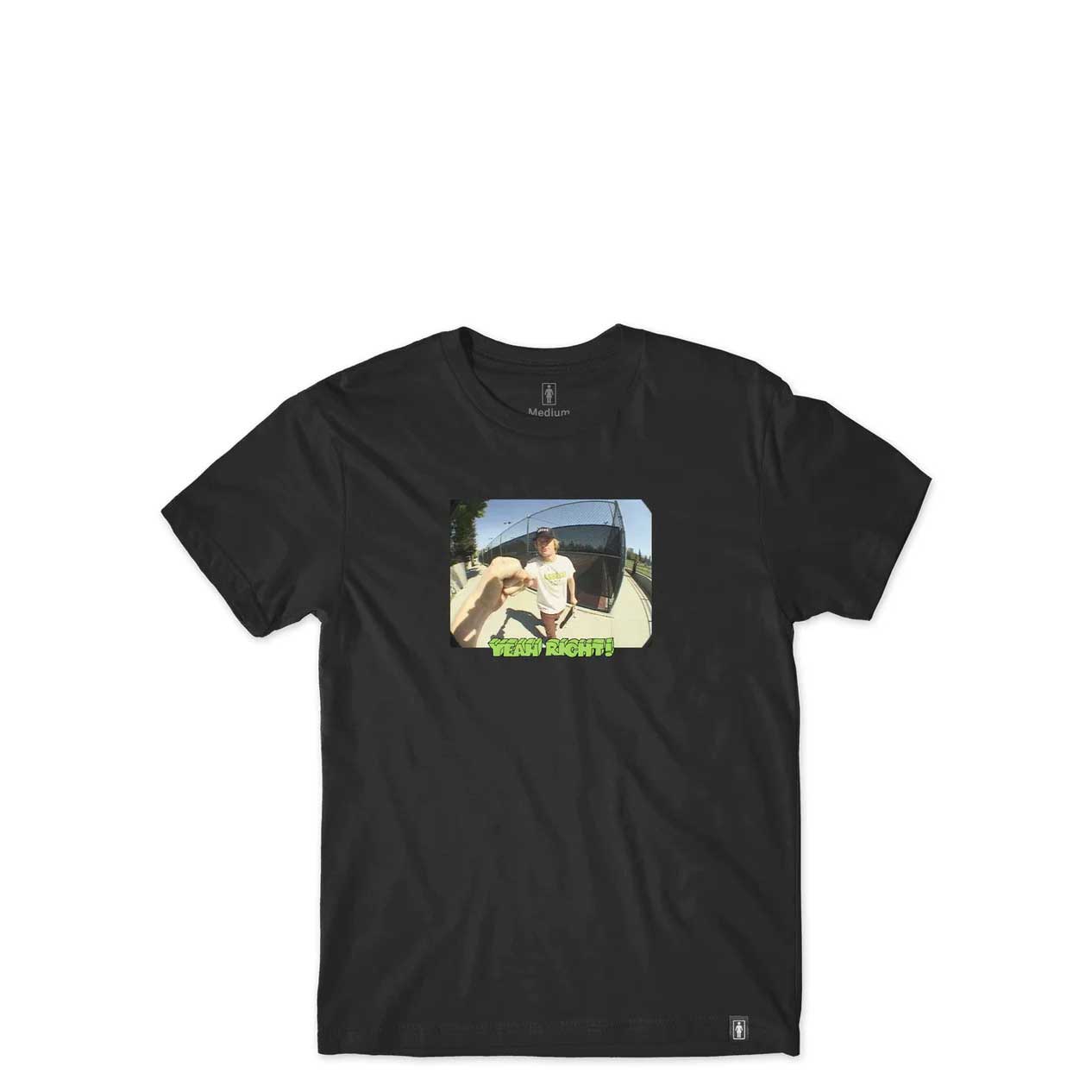 Girl Yeah Right Owen Photo Tee, black - Tiki Room Skateboards - 1