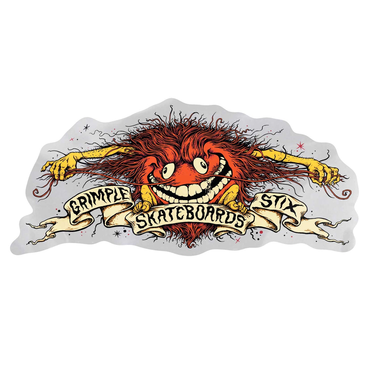 Grimplestix Eagle sticker (large) - Tiki Room Skateboards - 1