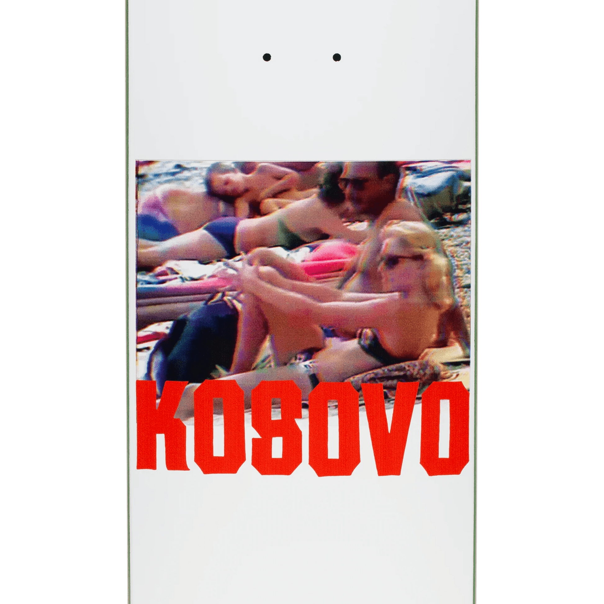 Hockey Kosovo - White Deck (8.0”) - Tiki Room Skateboards - 2