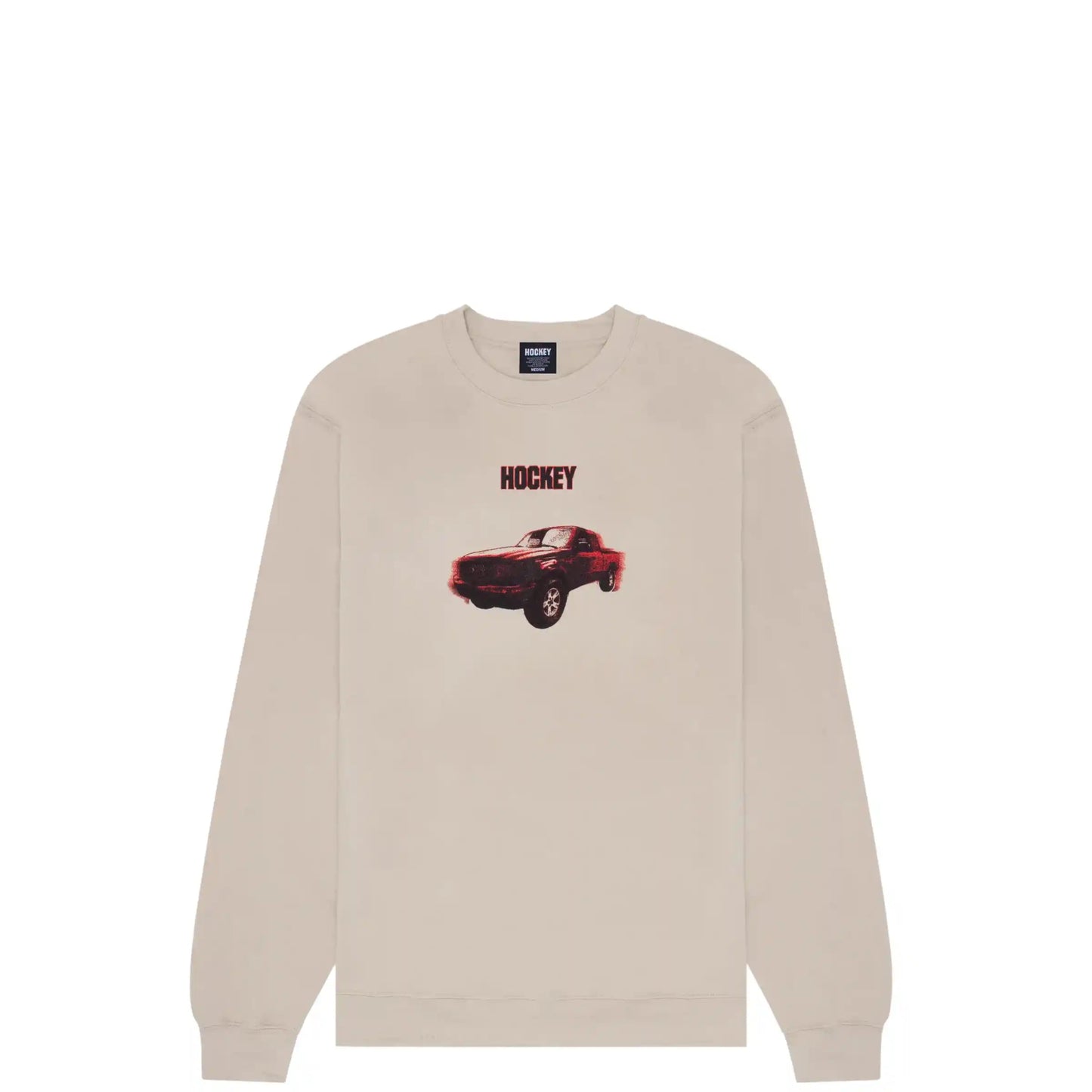 Hockey Red Ranger Crewneck, natural - Tiki Room Skateboards - 1