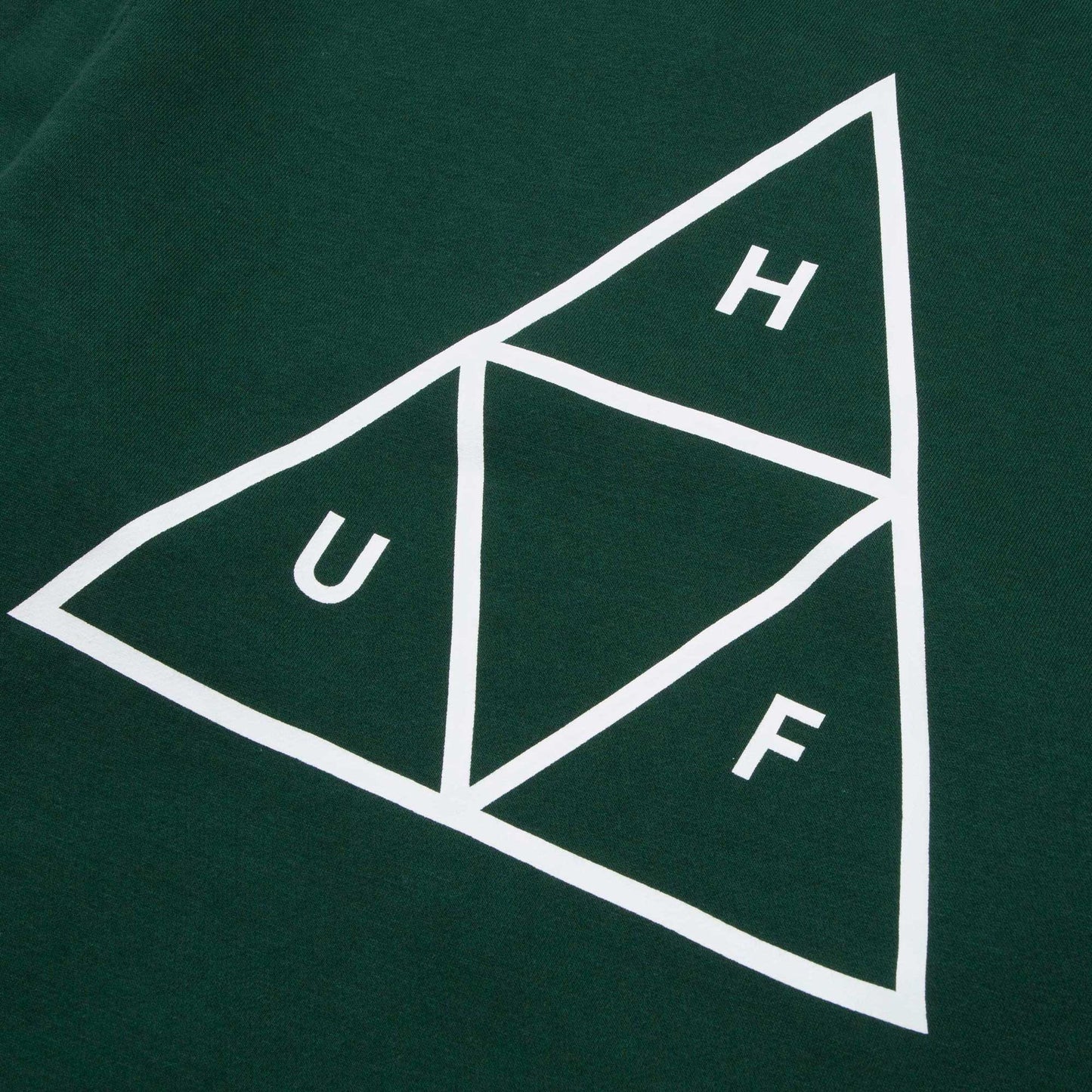 Huf Essentials Triple Triangle Crew, forest green - Tiki Room Skateboards - 4