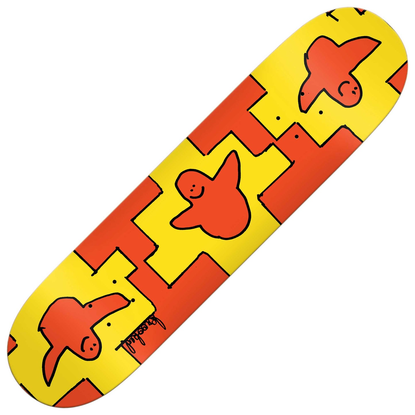 Krooked Trio deck (8.06", orange) - Tiki Room Skateboards - 1