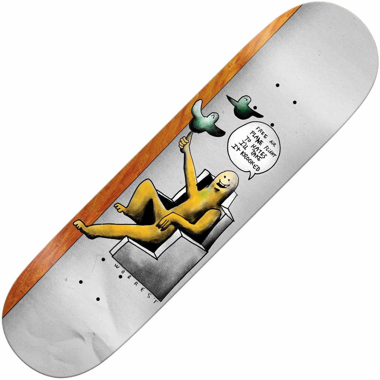 Krooked Worrest Free Air Deck (8.25") - Tiki Room Skateboards - 1
