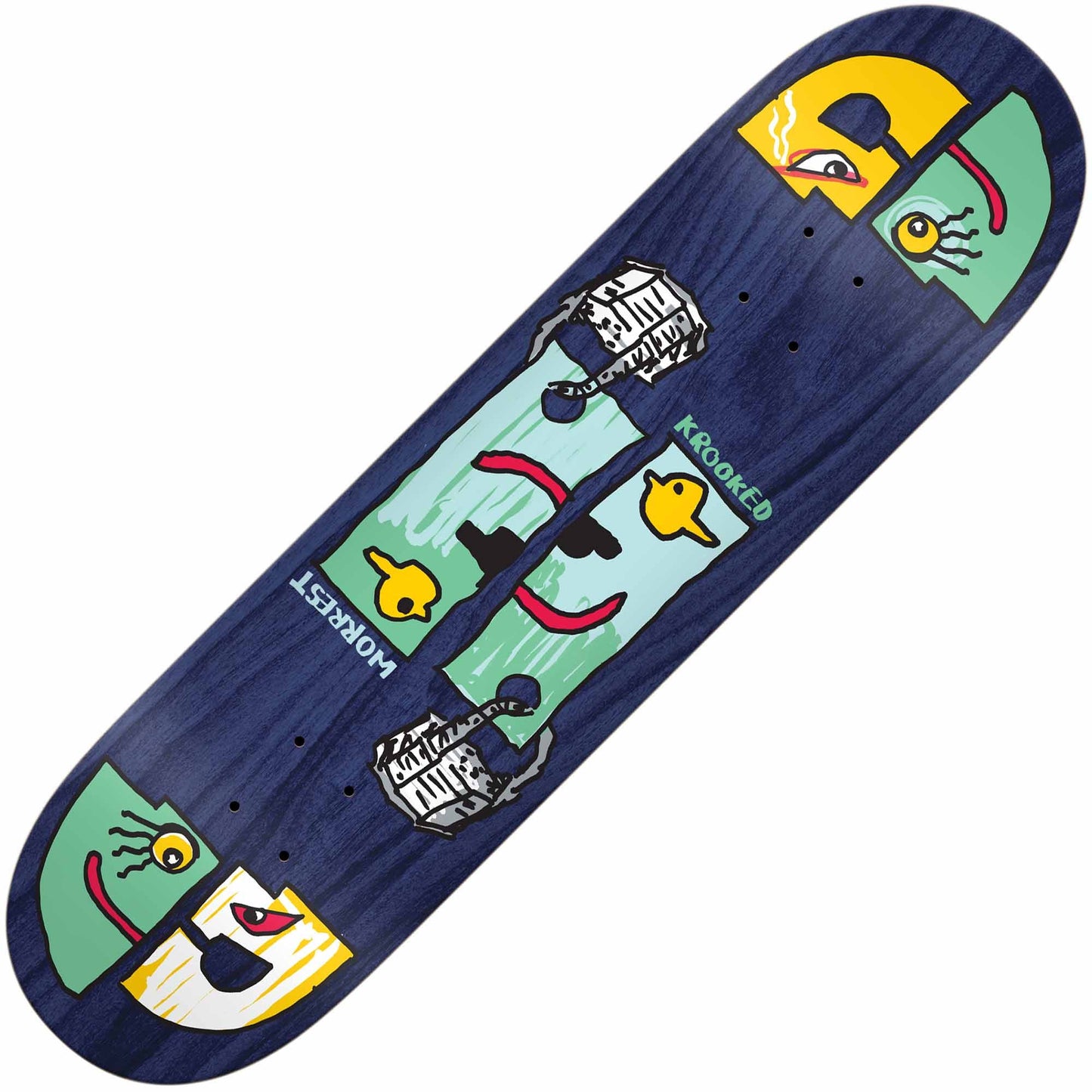 Krooked Worrest Lock Up Slick Deck (8.375") - Tiki Room Skateboards - 1