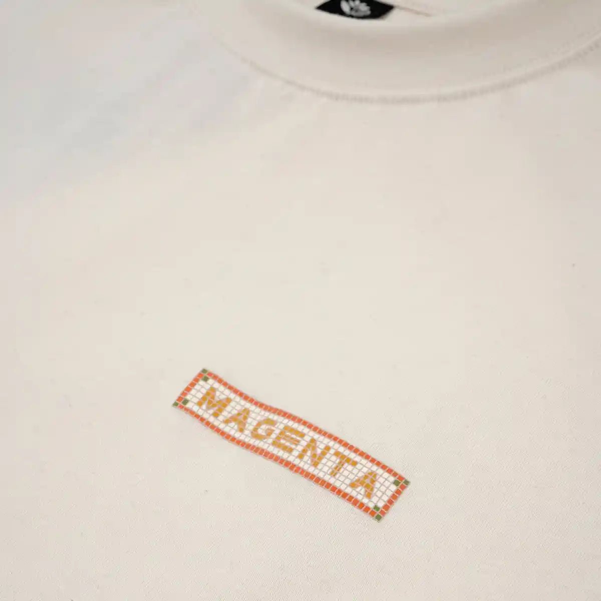 Magenta Mosaic Tee, natural - Tiki Room Skateboards - 4